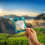 The Vedas Queen Darjeeling Green Tea, Floral Aroma, Muscatel Flavor, Light Golden Hue | Handstitched cotton teabags | Pack of 20