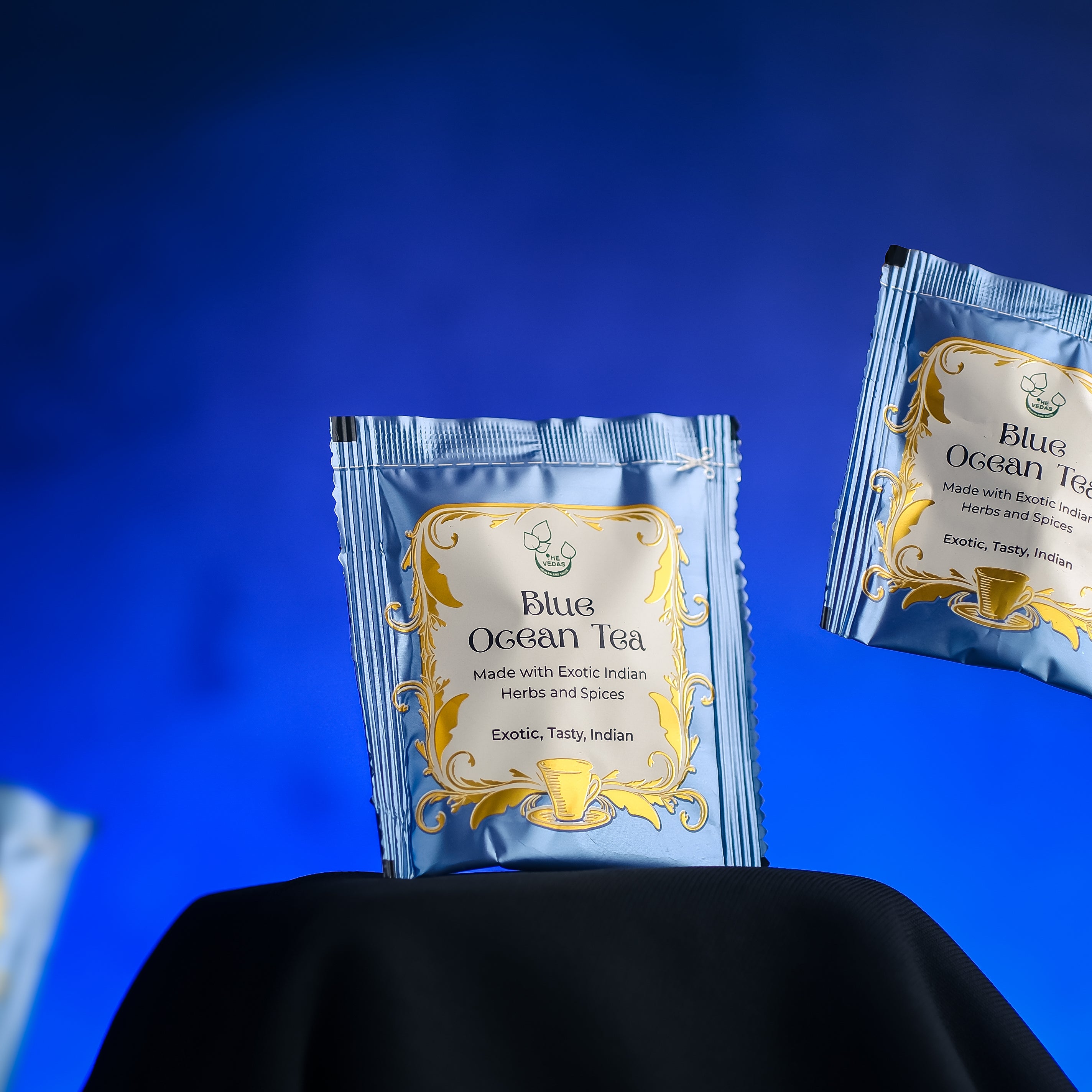 THE VEDAS Blue Ocean Tea | Herbal Tea | Biodegradable Cotton Teabags | Caffeine Free Tea |  20 Tea Bags(Pack of 1)