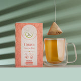 THE VEDAS Guava Green Tea | Herbal Tea made of Guava leaf, Guava fruit and Green Tea | Biodegradable Cotton Teabags | 25 Tea Bags(Pack of 1)
