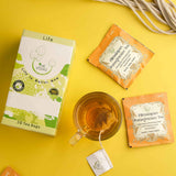 The Vedas Himalayan Pomegranate Tea | Caffeince Free Herbal tea | Made from Himalayan Pomegranate, Hibiscus and Sweet Basil Leaves | 20 Cotton teabags