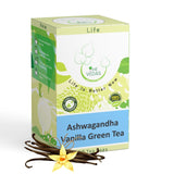 THE VEDAS Ashwagandha Vanilla Green Tea |  Green Tea | Biodegradable Cotton Teabags | 20 Tea Bags(Pack of 1)