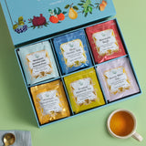 The Vedas Garden of fruits Volume 2  tea gift set | 6 Different varieties | Handstitched Cotton teabags | Total 36 teabags