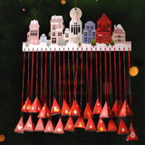 The Vedas Luxury Advent Calendar of teas | 24 Different flavours | Handstitched cotton teabags | Christmas theme scenery frame to hang 24 days of surprise pyramids