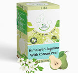 THE VEDAS Himalayan Jasmine Tea With Korean Pear | Caffeine free Herbal Tea | Biodegradable Cotton Teabags | 20 Tea Bags(Pack of 1)