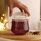 The Vedas Gift For MOM | 22 items | 8 Different Flavours teabags | 1 Luxury Oolong tea tin Caddy | total 56 Cups of tea | 1 Glass Mug for MOM With lid and Infuser | 1 Scented Candle | 1 Branded Spoon | 1 Wooden Coaster